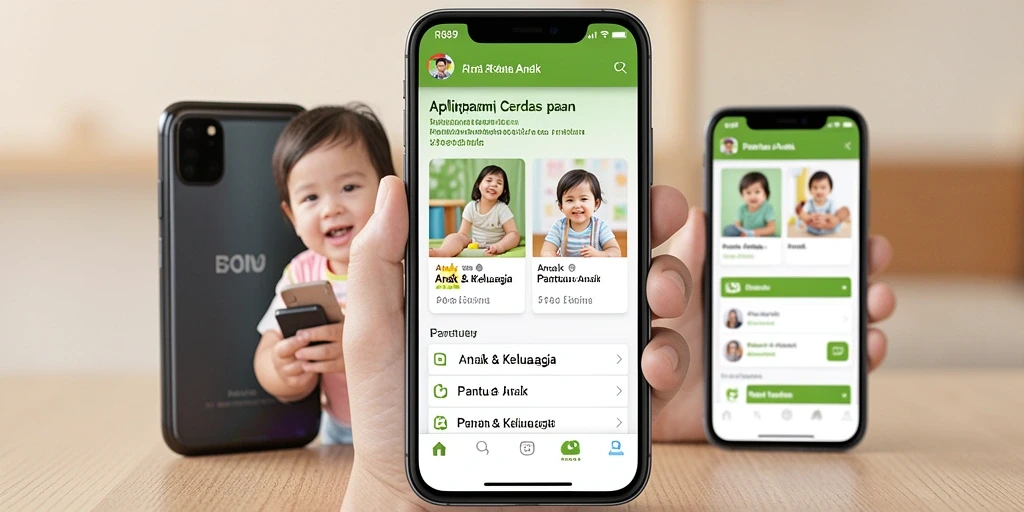 Antarmuka RR89 yang intuitif untuk memantau anak.