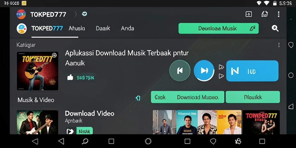 Antarmuka TOKPED777 untuk Download Musik yang intuitif dan menarik.