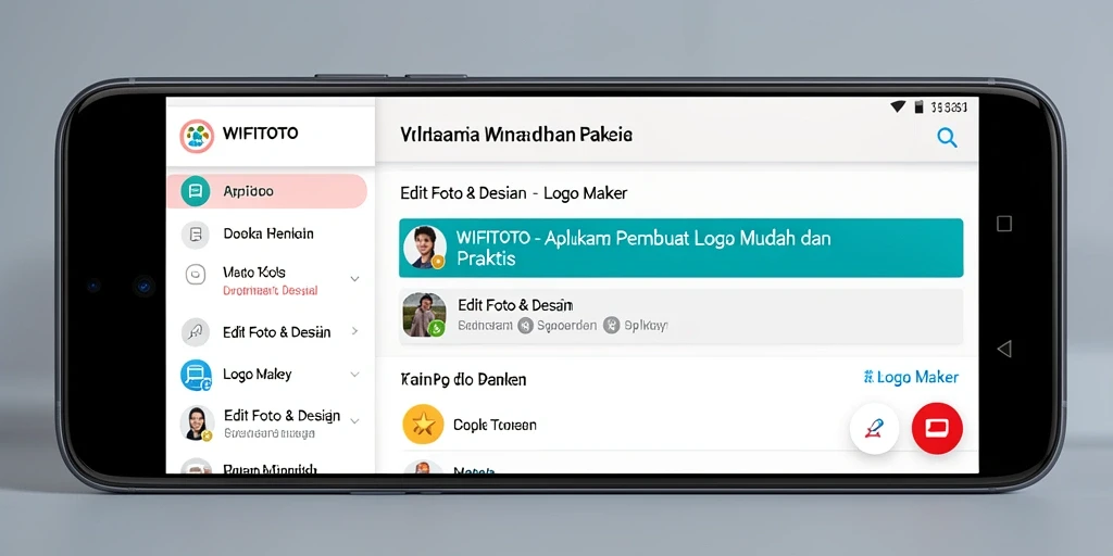 Antarmuka intuitif WIFITOTO untuk pembuatan logo yang menarik.
